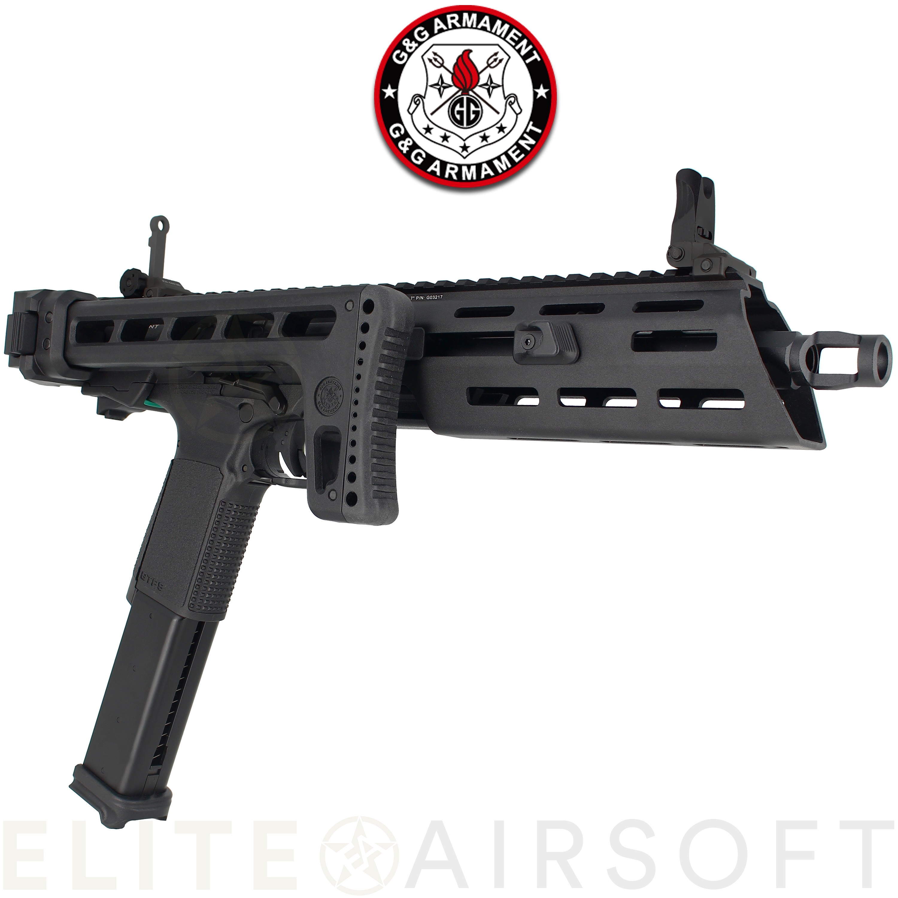 G&G - Pistolet GTP9 - GBB - Gaz - Noir/Gris (1 joules) - Elite Airsoft