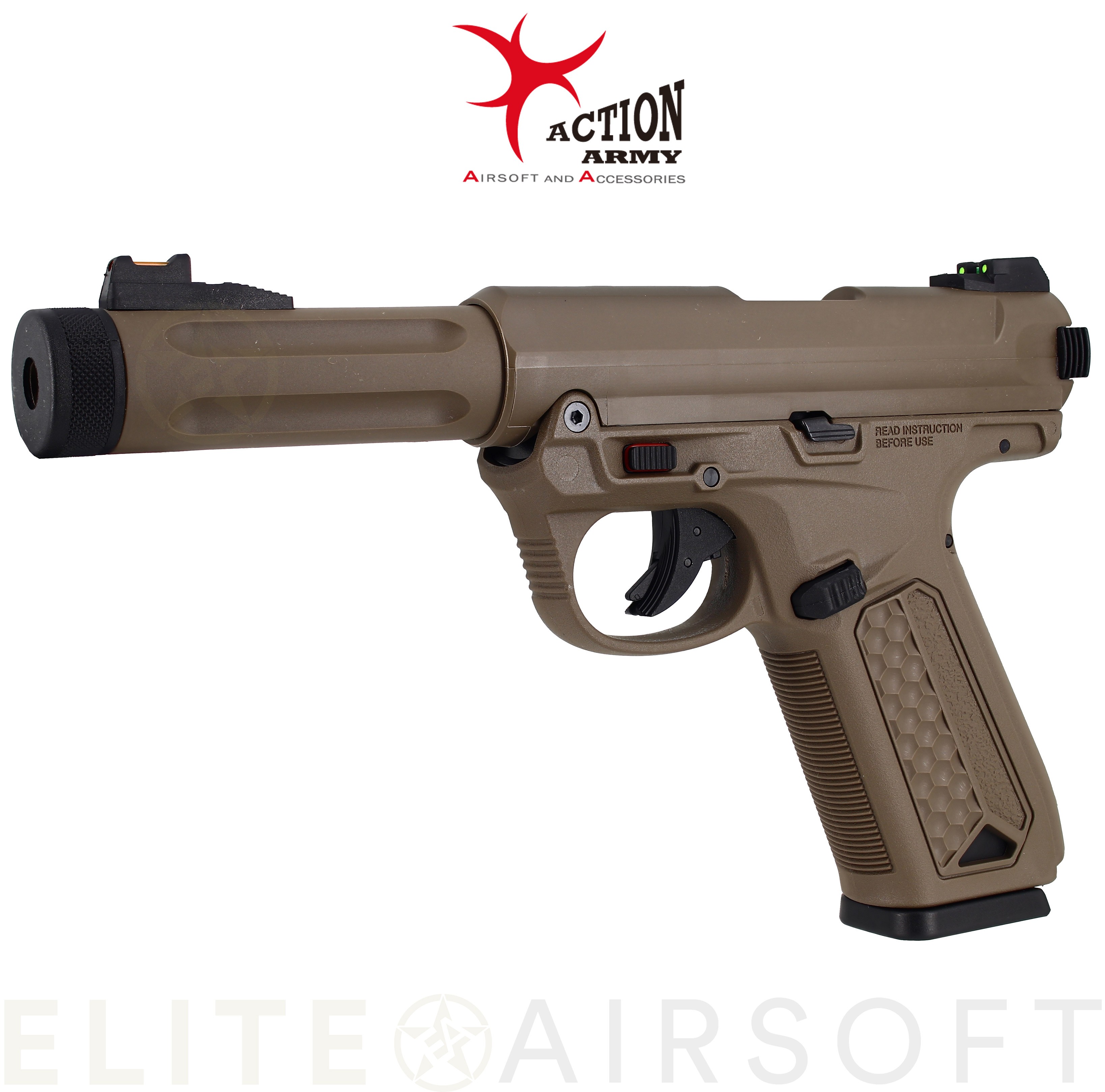 Action Army - Pistolet AAP01 GBB - Gaz - TAN - Elite Airsoft