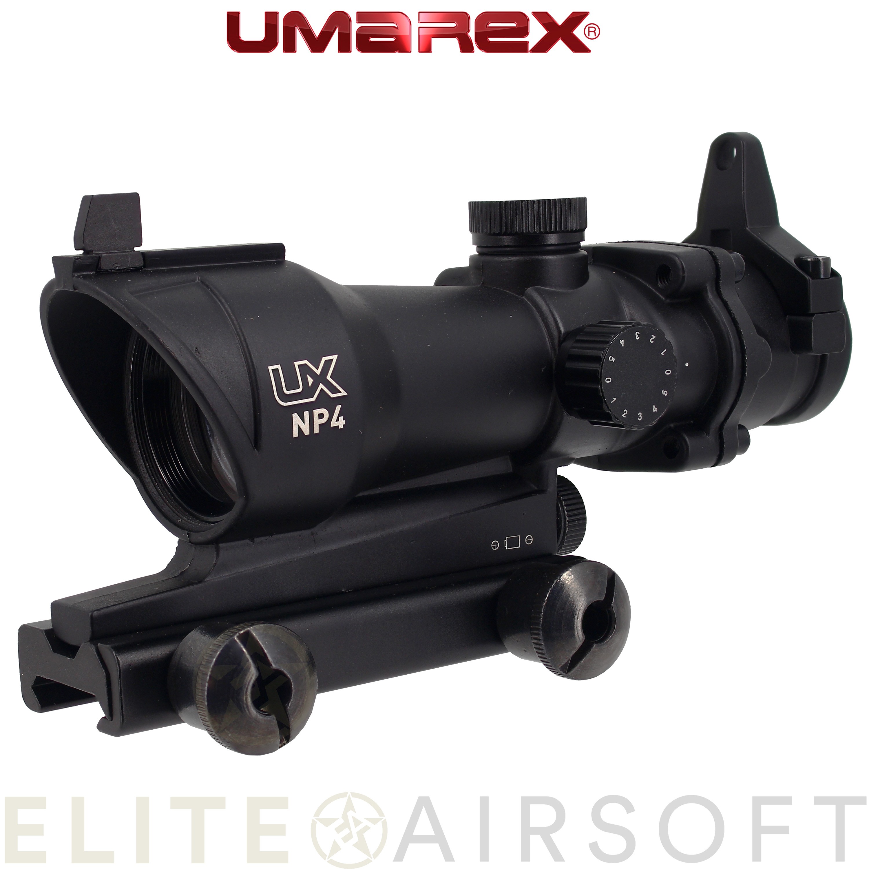 Umarex - Viseur point rouge Nano Point 4 type ACOG - Noir - Elite Airsoft