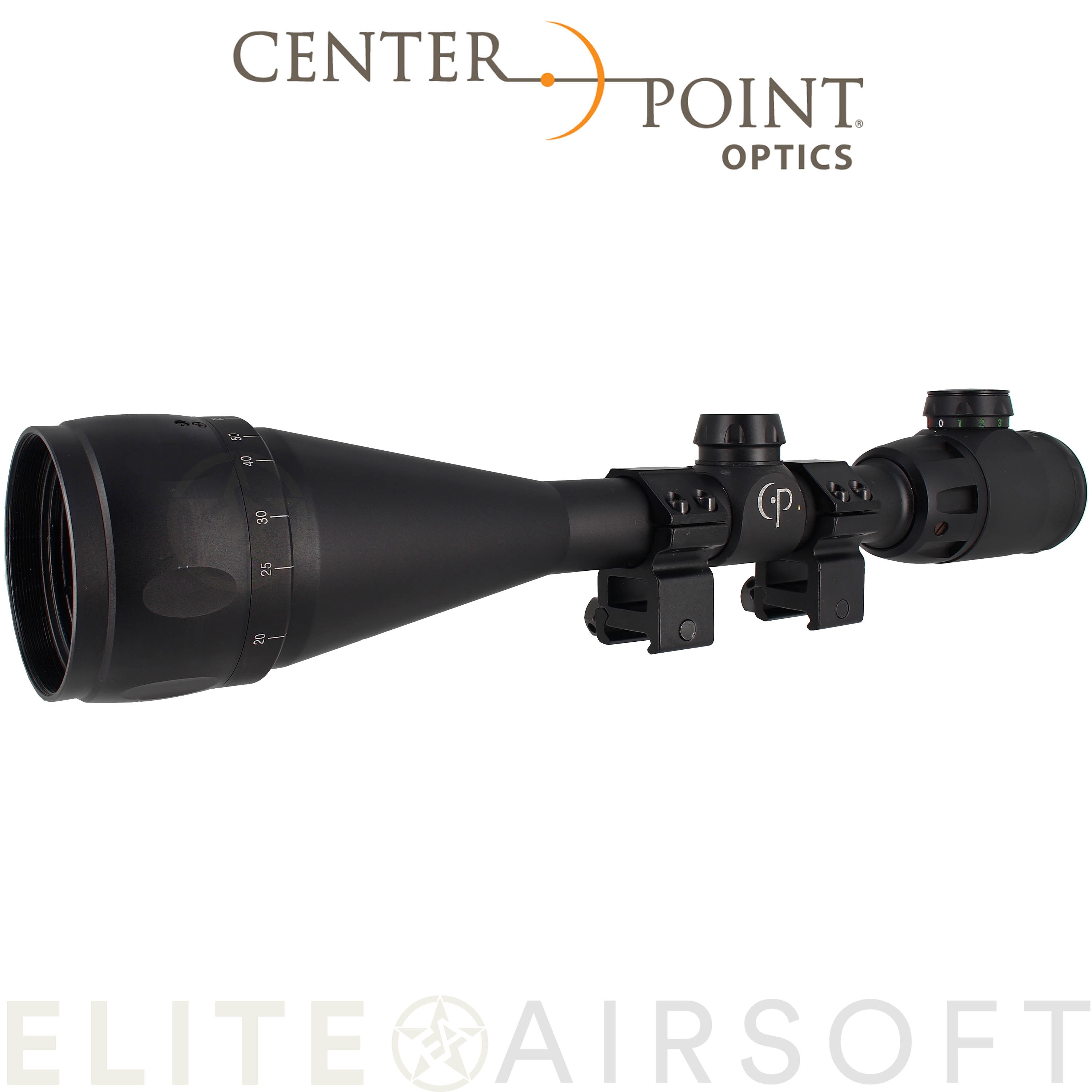 Center Point - Lunette 6-20X50 à réticule Mil Dot rétroéclairé - Noire -  Elite Airsoft